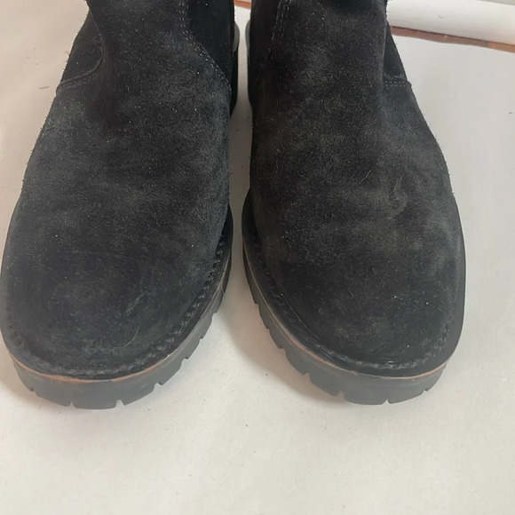 Sam Edelman women’s size 6.5 Jeanie Black Leather Boots faux fur lining multi - Picture 7 of 10